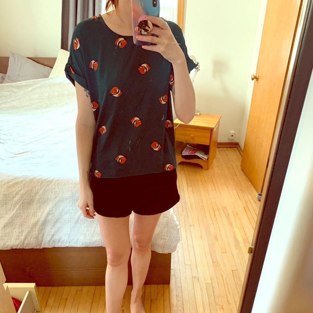 Blouse with fox details